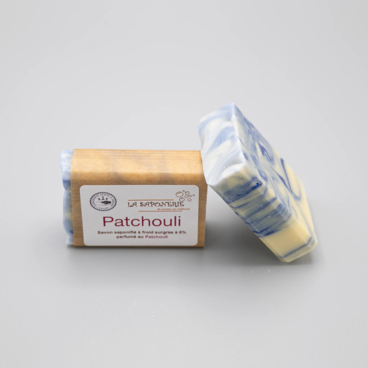 Savon artisanal Moussaillon de La Saponerie, surgras à 6%, naturel et sans parfum.