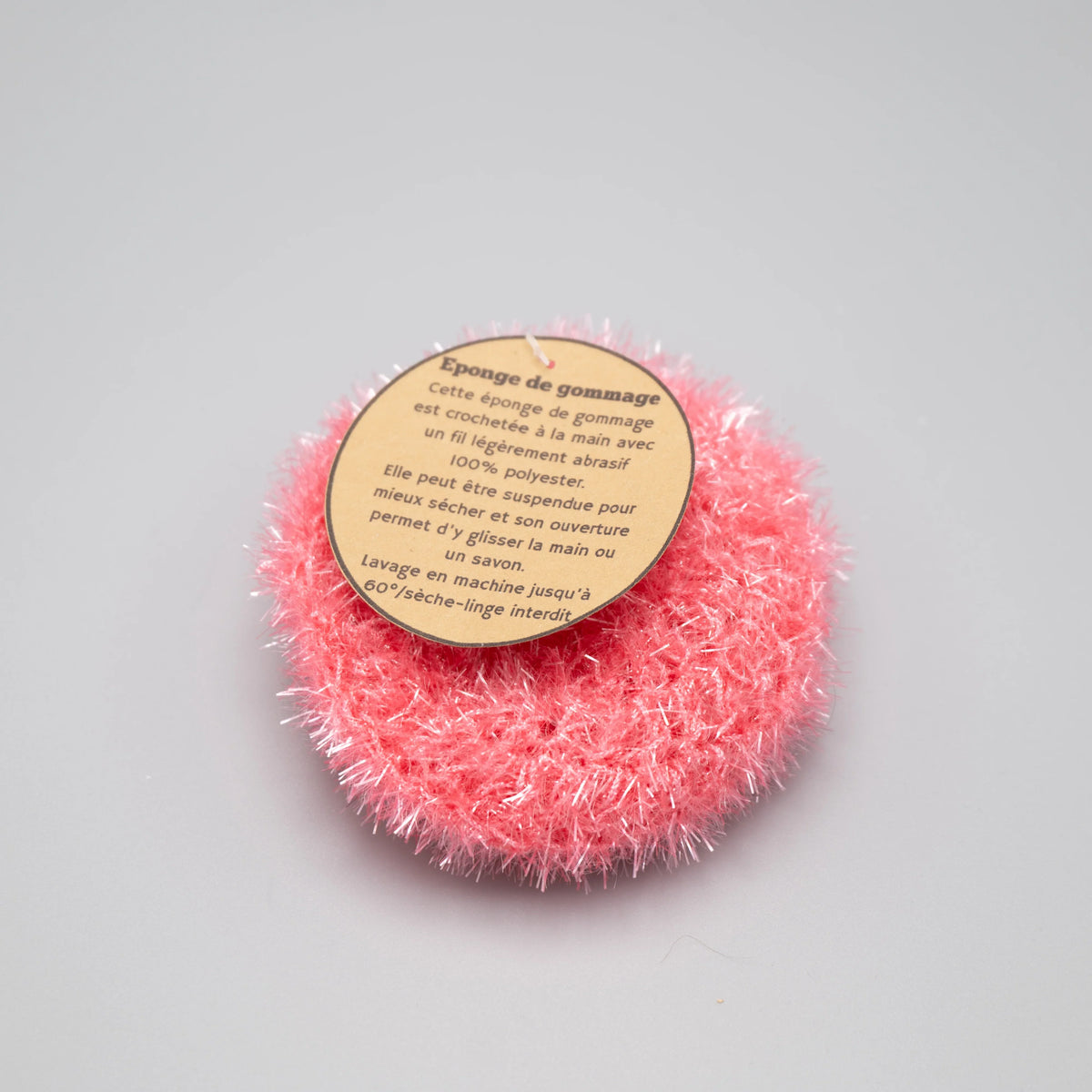 Éponge de gommage rose Mam'zelle Lily pour une exfoliation douce