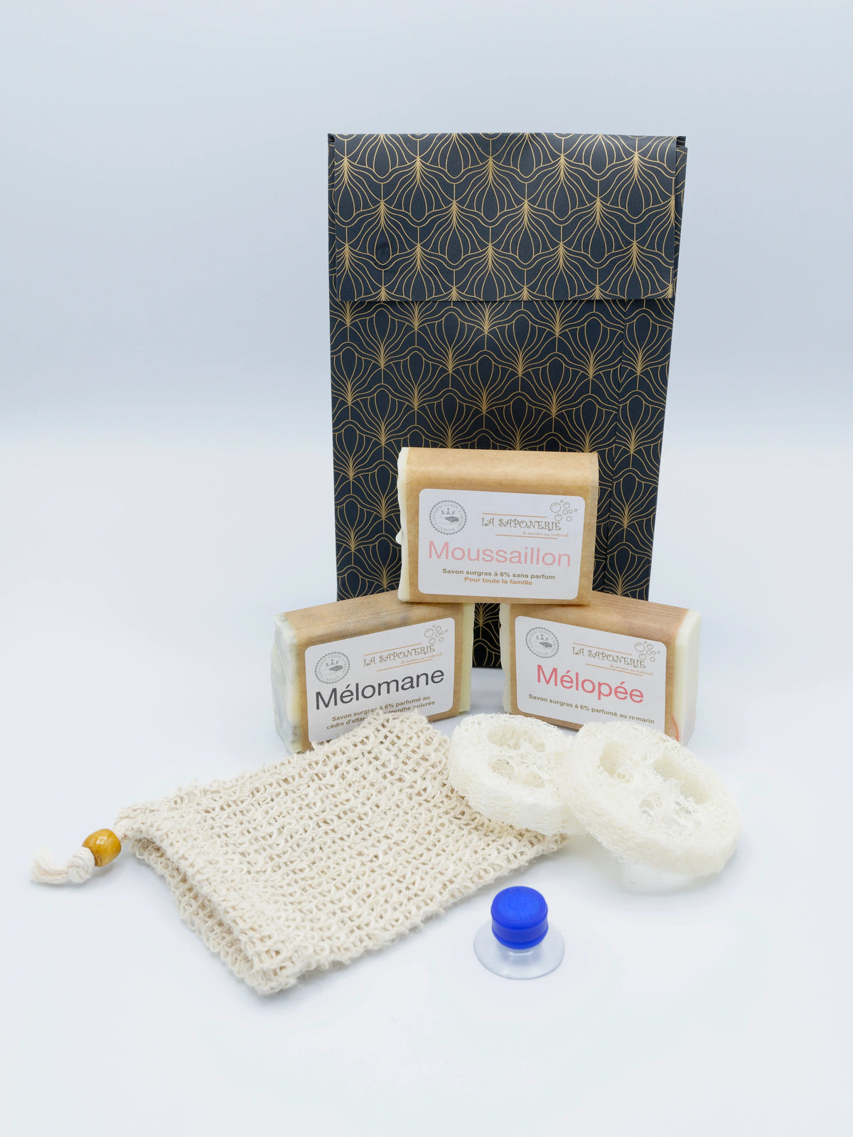 Savon artisanal Moussaillon de La Saponerie, surgras à 6%, naturel et sans parfum.