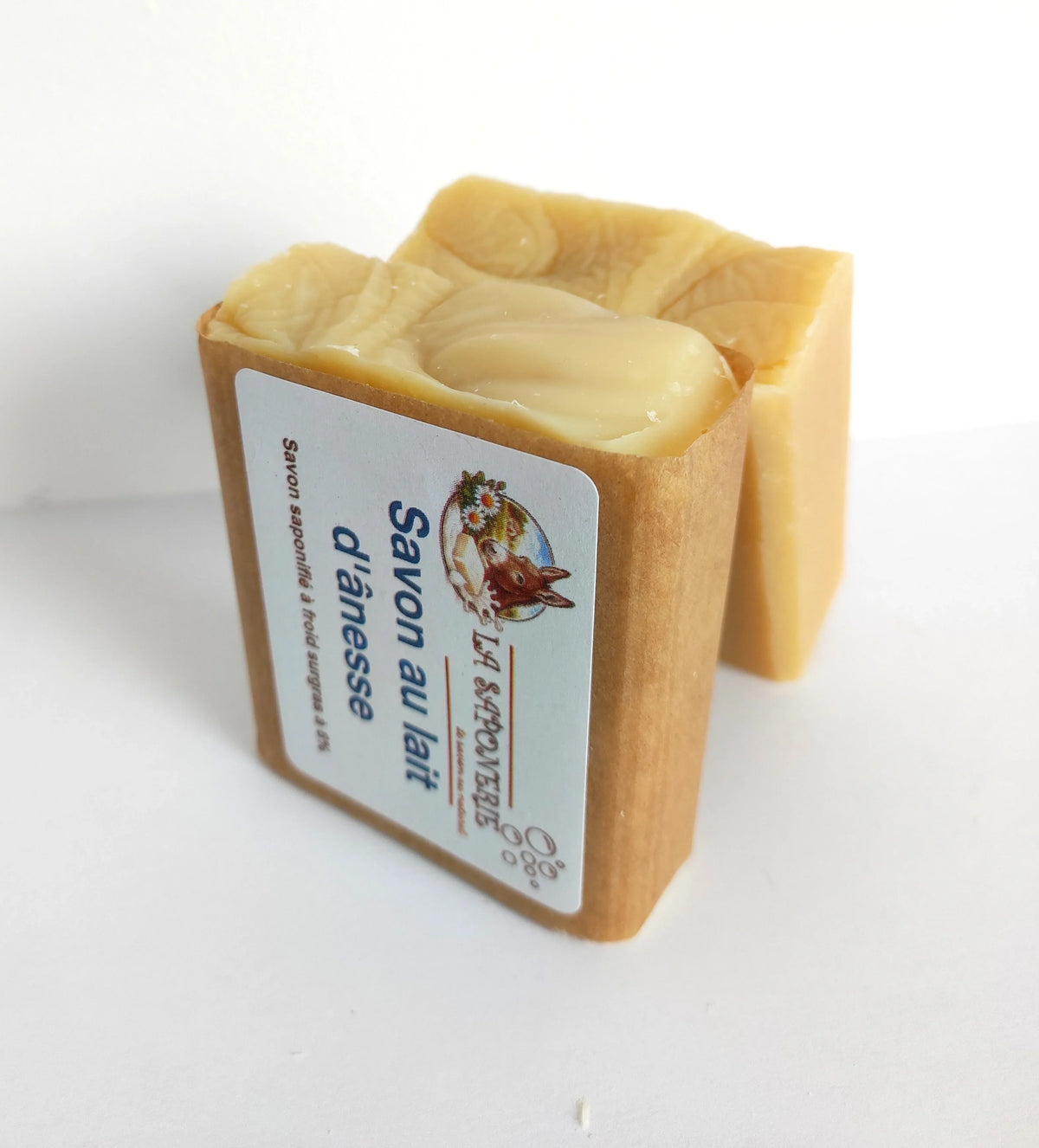 Savon artisanal Moussaillon de La Saponerie, surgras à 6%, naturel et sans parfum.