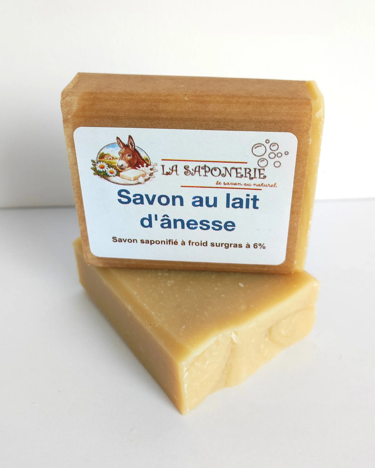 Savon artisanal Moussaillon de La Saponerie, surgras à 6%, naturel et sans parfum.
