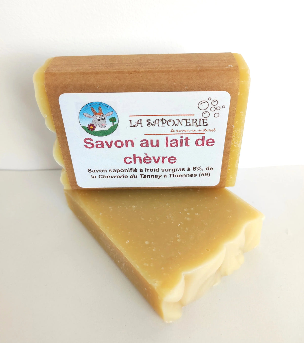 Savon artisanal Moussaillon de La Saponerie, surgras à 6%, naturel et sans parfum.