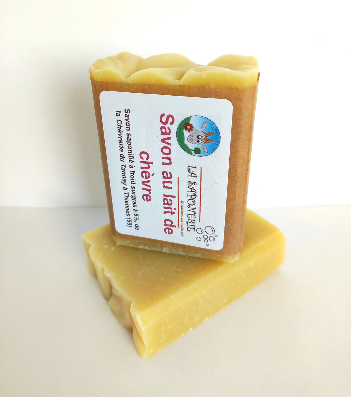 Savon artisanal Moussaillon de La Saponerie, surgras à 6%, naturel et sans parfum.