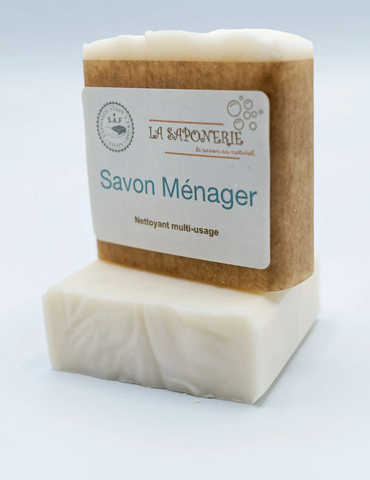 Savon artisanal Moussaillon de La Saponerie, surgras à 6%, naturel et sans parfum.